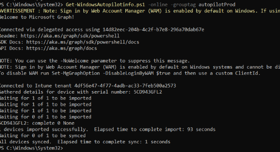 Screen 2 - PowerShell Autopilot